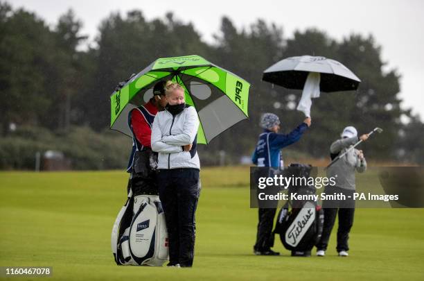 Denmark's Nicole Broch Larsen as she waits to play her second shot into the 18th during day two of the Aberdeen Standard Investments Ladies Scottish...