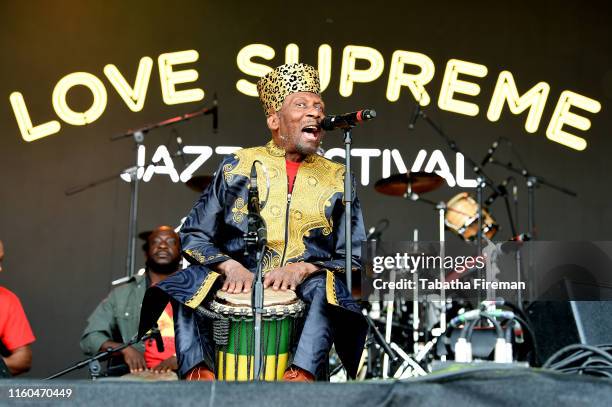 Jimmy Cliff performs on the main stage on day 2 of Love Supreme Festival at Glynde Place on July 06, 2019 in Lewes, England.