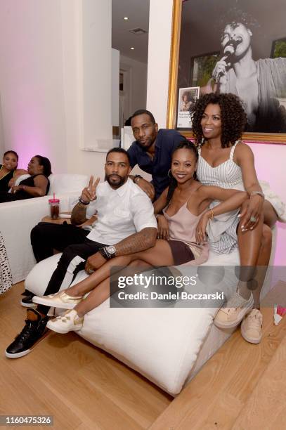 Omari Hardwick, Leon, Sheria Irving and Vanessa A. Williams attend the Spotify House Of Are & Be Black Girl Magic Day Party on July 06, 2019 in New...