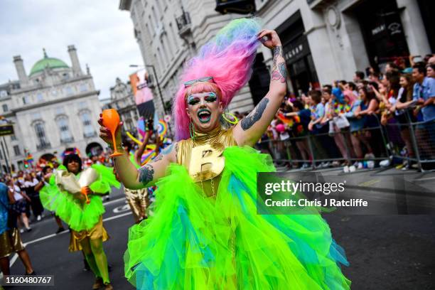 Parade goer during Pride in London 2019 on July 06, 2019 in London, England.