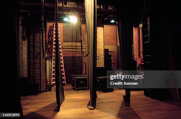 side-scenes of a theatre - backstage stockfoto's en -beelden