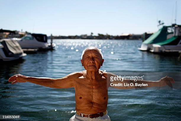 Olympic diving champion Sammy Lee is photographed for Los Angeles Times on May 31, 2011 in Huntington Beach, California. CREDIT MUST READ: Liz...