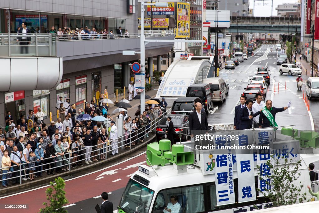 Japanese Prime Minister Abe Campaigns Ahead Of The Upper House Election