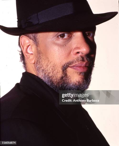 Portrait of African American mystery writer Walter Mosley, New York, 2001.