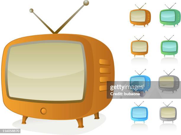 retro television - television aerial stock illustrations