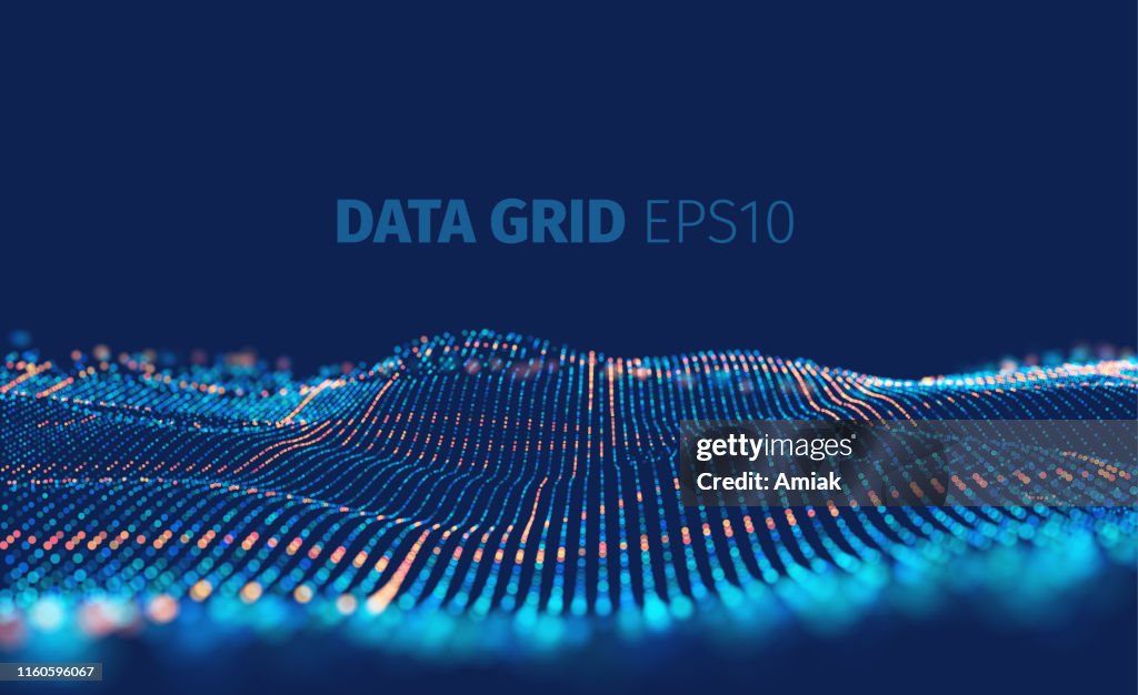 Data Grid Vector Abstract Background Binary Code Structure High-Res ...