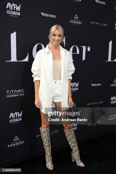 Lena Gercke attends the LeGer by Lena Gercke fashion show during the AYFW - About You Fashion Week at ewerk on July 07, 2019 in Berlin, Germany.