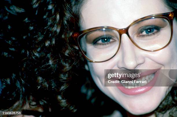Portrait of the Italian actress Francesca Dellera, Madrid, Spain, 1990. .