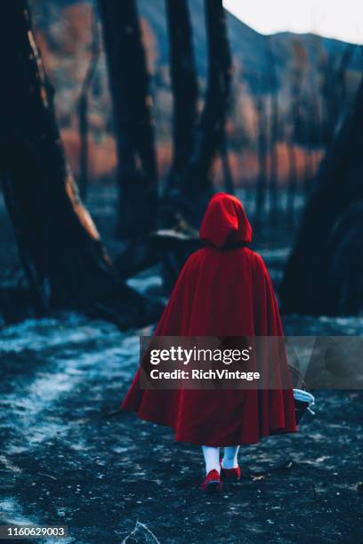 chapeuzinho vermelho - chapeuzinho vermelho criatura mítica - fotografias e filmes do acervo