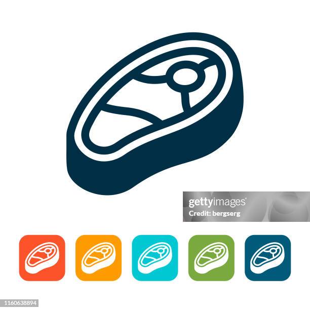steak icon. bbq concept - pork tenderloin stock illustrations