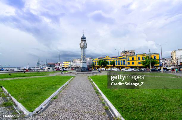 uhrenplatz in belém do para - belém brazil stock-fotos und bilder