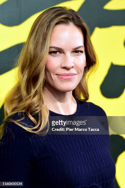 Actress Hilary Swank attends the Leopard Club Award Conversation during the 72nd Locarno Film Festival on August 10, 2019 in Locarno, Switzerland.