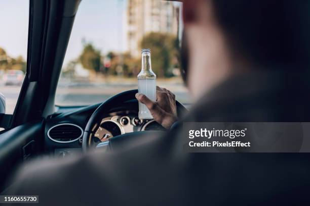 transportation, alcohol, vehicle and people concept - drunk driving accident stock pictures, royalty-free photos & images