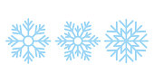 Snowflake. Christmas icon. Vector illustration in flat design.