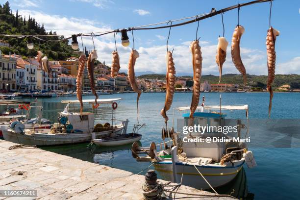githio harbor in greece - greek food stock pictures, royalty-free photos & images