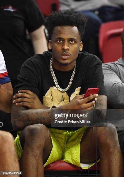 Antonio Blakeney of the Chicago Bulls attends a game between the Cleveland Cavaliers and the Bulls during the 2019 NBA Summer League at the Thomas &...