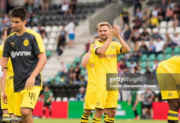 Marcel Schmelzer of Borussia Dortmund after the pre-season friendly match at the Preussenstadion on August 10, 2019 in Muenster, Germany.