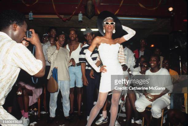 Drag ball in 1988 in New York City, New York. Pictured: Octavia St. Laurent, 1964 -2009.