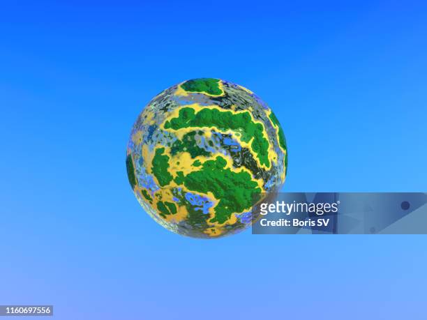 planet with fresh water - earth from space stock pictures, royalty-free photos & images