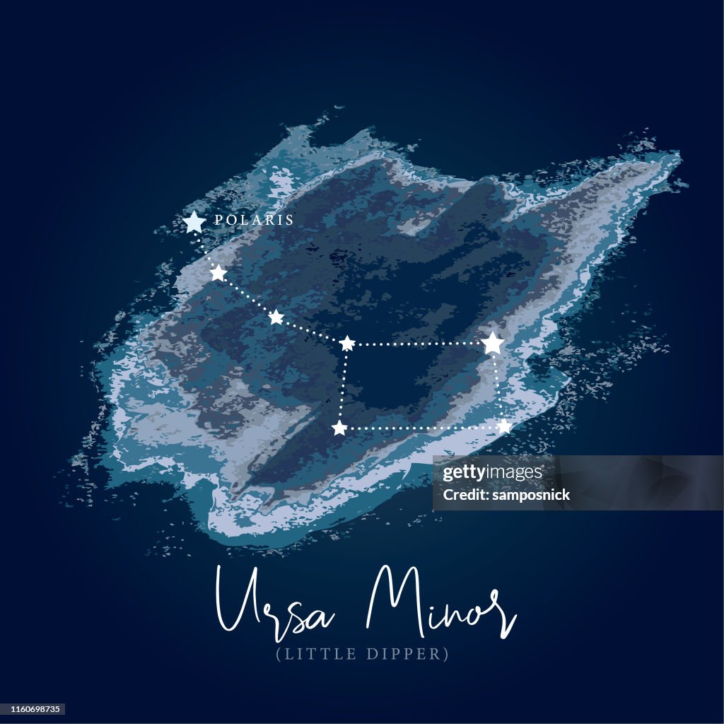 Modern Night Sky Constellation - Ursa Minor