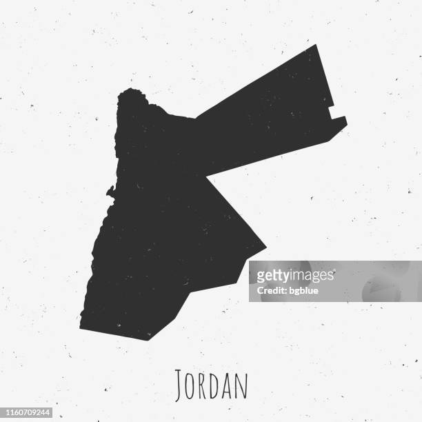 vintage jordan map with retro style, on dusty white background - amman stock illustrations