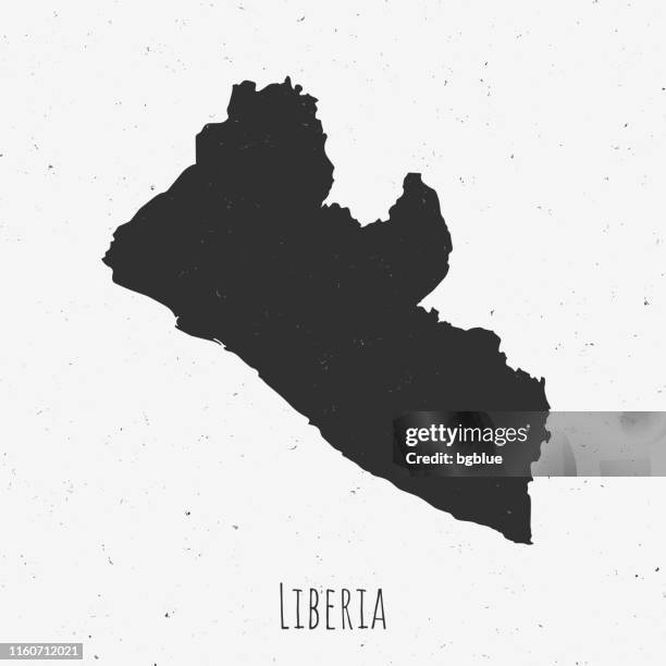 vintage liberia map with retro style, on dusty white background - monrovia stock illustrations