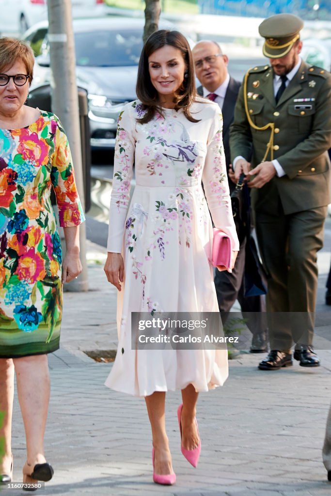 Queen Letizia of Spain Attends AECC Event In Madrid