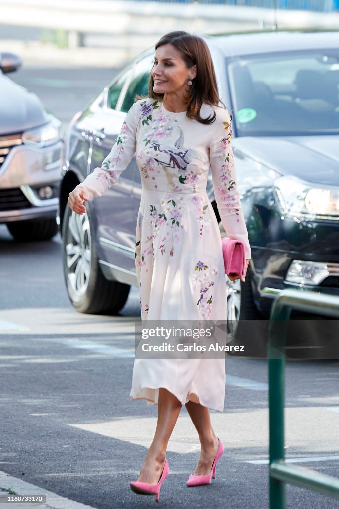 Queen Letizia of Spain Attends AECC Event In Madrid