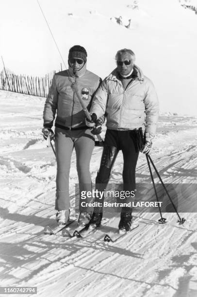 Giovanni Agnelli lors d'un weekend aux sports d'hiver à Saint Moritz le 16 janvier 1978, Suisse.