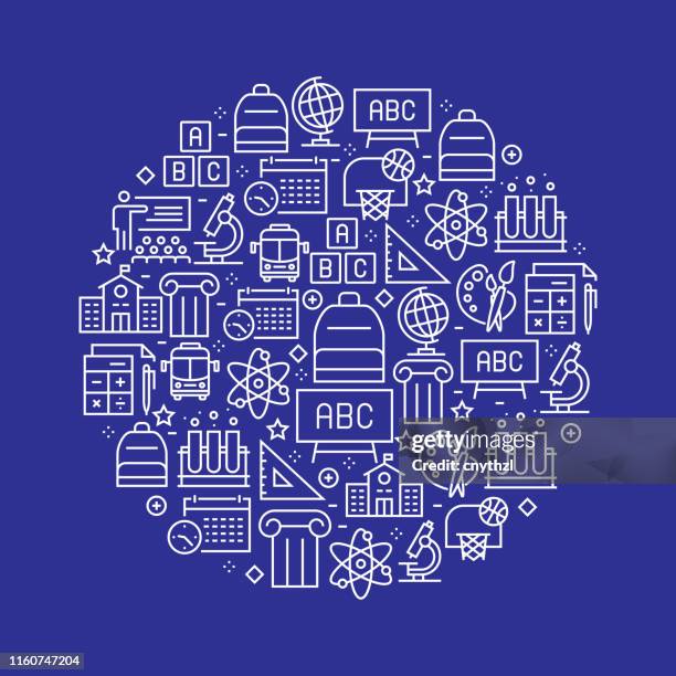 school related pattern design - kindergarten background stock illustrations