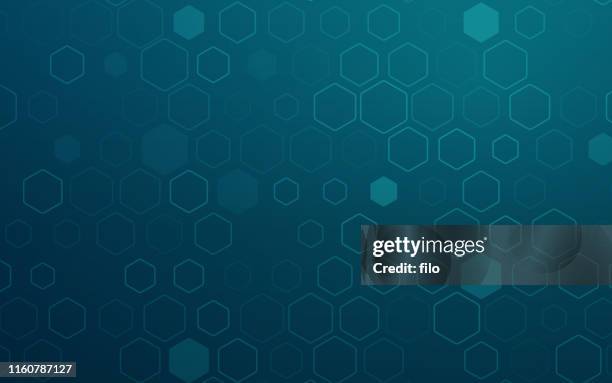 hexagonal abstract background - teal stock illustrations