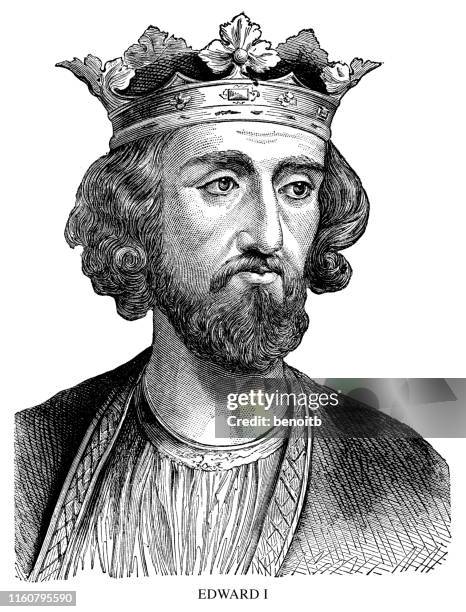 edward i - british royalty stock illustrations