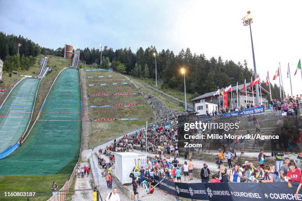General view during the FIS Grand Prix Ski Jumping Men's on August 9-10, 2019 in Courchevel, France.