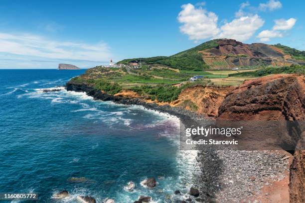the azores - beautiful coastline - ilha terceira imagens e fotografias de stock
