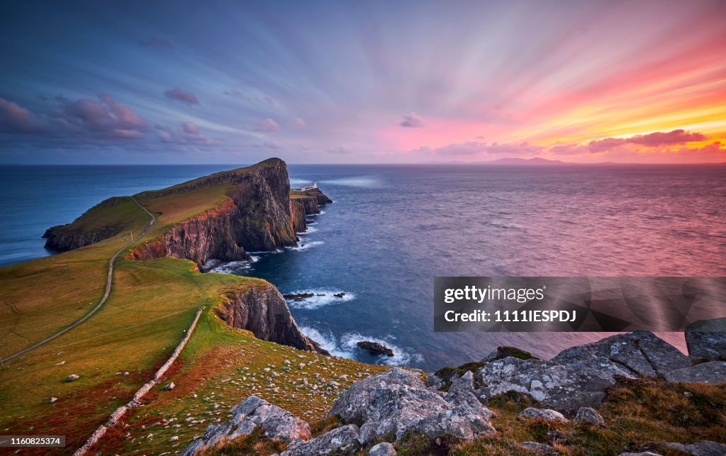 Neist point lighthouse, Isle of Skye, Scotland, UK