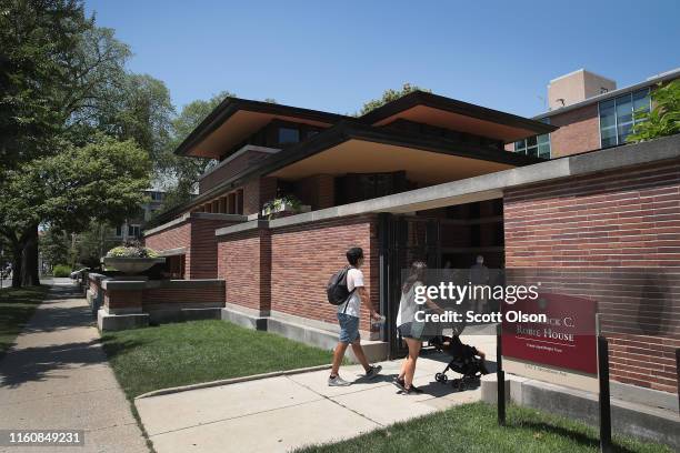 The Frederick Robie House, designed by famed architect Frank Lloyd Wright, is seen in the Hyde Park neighborhood next to the University of Chicago on...