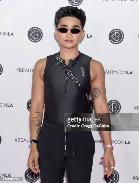 Bretman Rock attends Beautycon Los Angeles 2019 Pink Carpet at Los Angeles Convention Center on August 10, 2019 in Los Angeles, California.