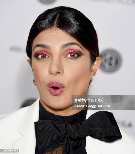 Priyanka Chopra attends Beautycon Los Angeles 2019 Pink Carpet at Los Angeles Convention Center on August 10, 2019 in Los Angeles, California.