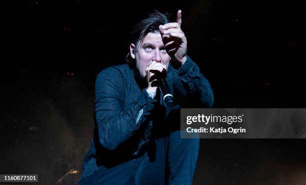 Winston McCall of Parkway Drive performs on stage during Bloodstock Festival 2019 at Catton Hall on August 10, 2019 in Burton Upon Trent, England.