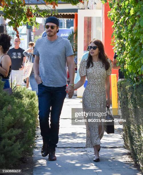 Garrett Hedlund and Emma Roberts are seen on August 10, 2019 in Los Angeles, California.