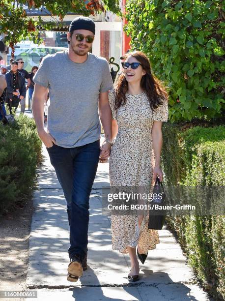 Garrett Hedlund and Emma Roberts are seen on August 10, 2019 in Los Angeles, California.