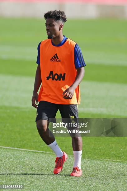 Angel Gomes of Manchester United during a Manchester United training session at WACA on July 09, 2019 in Perth, Australia.