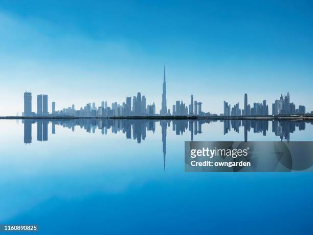 urban skyline in dubai - dubai skyline stock pictures, royalty-free photos & images