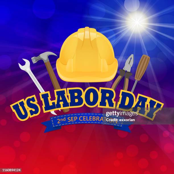 celebrating us labor day - employment and labour stock illustrations