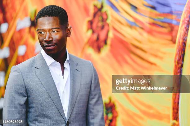 Damson Idris attends the premiere of FX's "Snowfall" season 3 at Bovard Auditorium At USC on July 08, 2019 in Los Angeles, California.