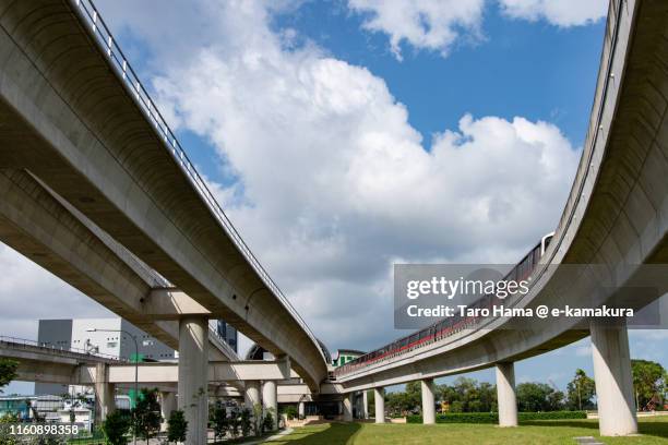 train railroad in singapore - train tracks end stock pictures, royalty-free photos & images