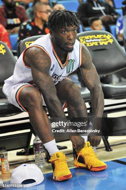 Nate Robinson attends the Monster Energy $50K Charity Challenge Celebrity Basketball Game at UCLA's Pauley Pavilion on July 08, 2019 in Westwood,...