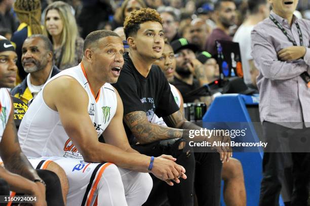 Kyle Kuzma attends the Monster Energy $50K Charity Challenge Celebrity Basketball Game at UCLA's Pauley Pavilion on July 08, 2019 in Westwood,...