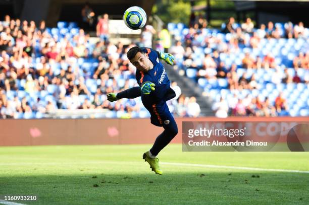 Matis Carvalho of Montpellier during the Ligue 1 match between Montpellier and Rennes at Stade de la Mosson on August 10, 2019 in Montpellier, France.