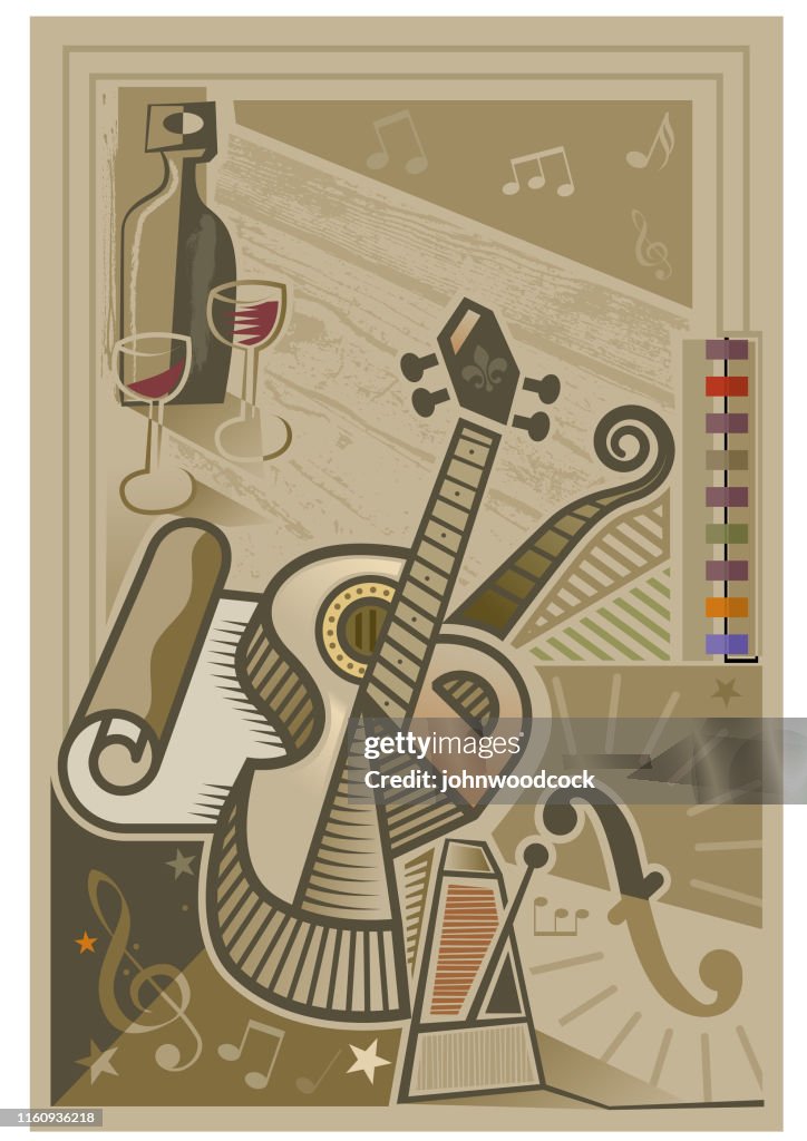 Music doodle illustration